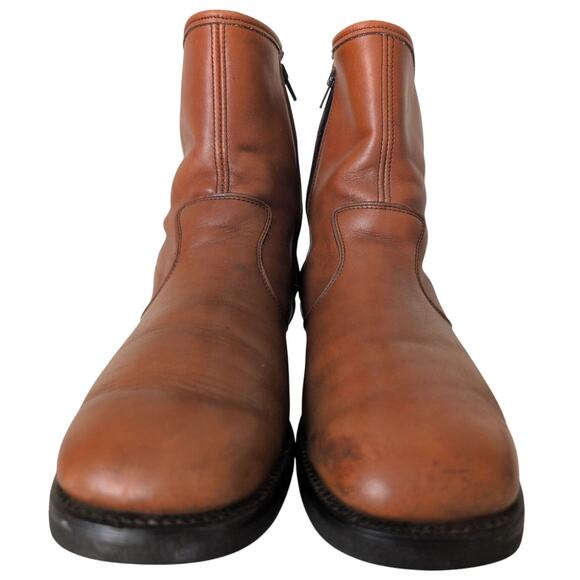 Vintage 80s Dexter Armortred Oil Resistant Ankle Boots Men 10 Zipper USA Made‎